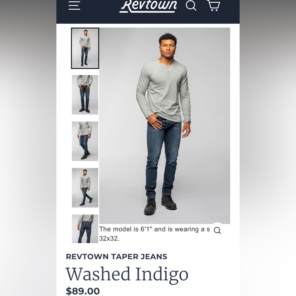 Revtown tapered jeans